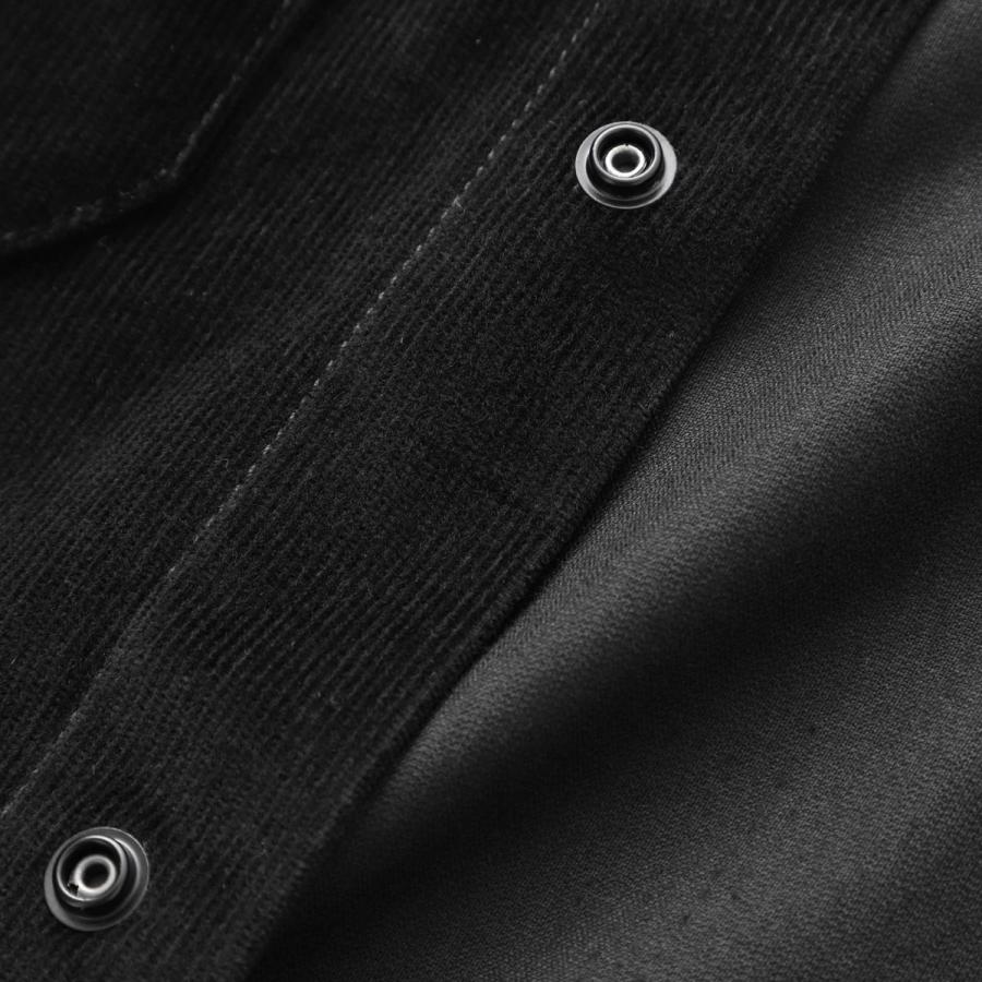 ストーンアイランド STONE ISLAND 長袖レギュラーカラーシャツ 1200040 COTTON MICRO-CORDUROY オーバーシャツ ブラック メンズ l1s151200040-s0144-v0029の画像