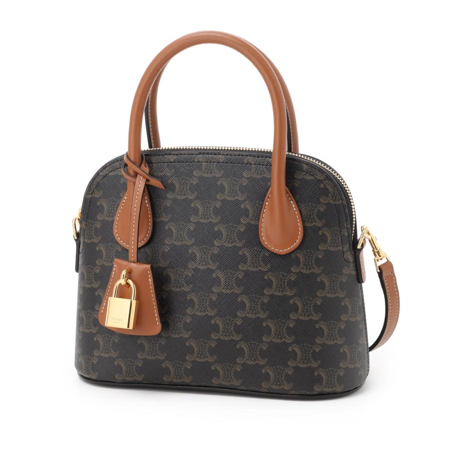 1*3様 CELINE ハンドバッグ ブラック/キャメル CELINE（セリーヌ） ハンドバッグ 3WAY TEEN HONORINE TRIOMPHE CANVAS