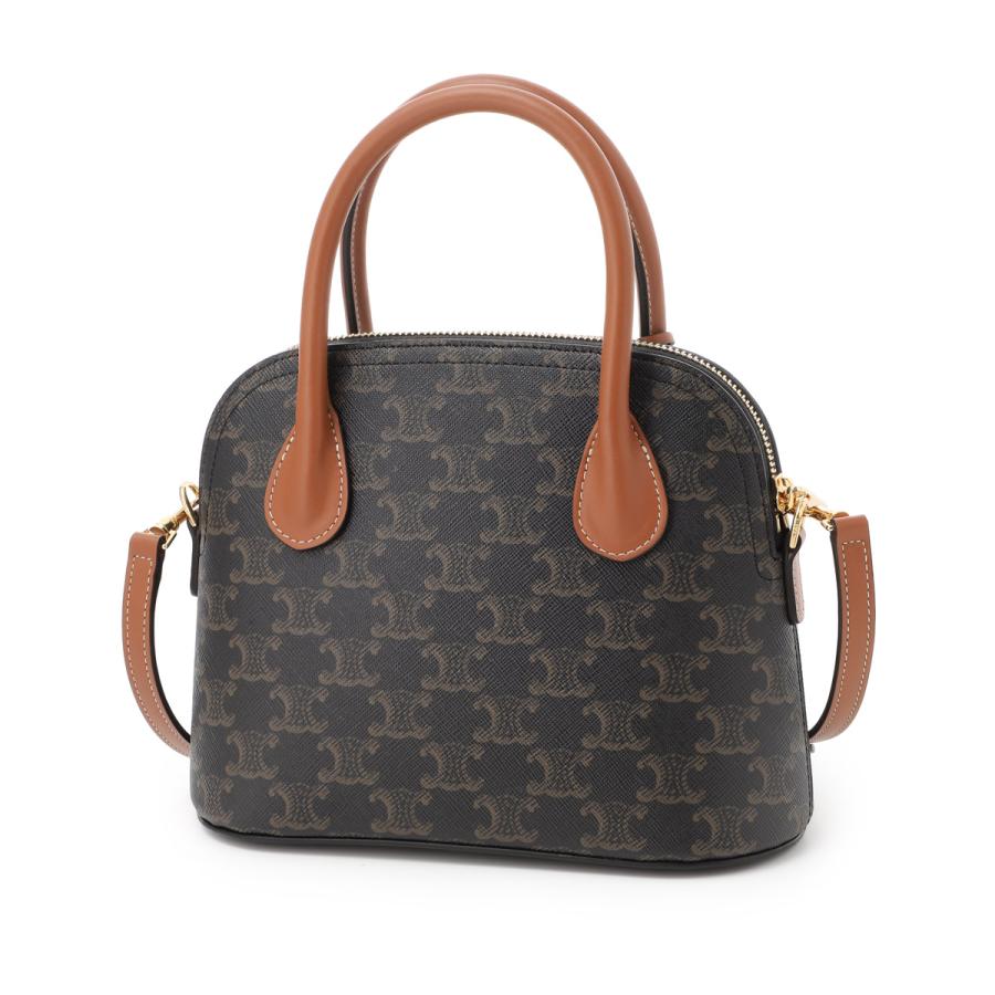 CELINE ブラウン　ハンドバッグ 花モチーフ CELINE（セリーヌ） ハンドバッグ 3WAY TEEN HONORINE TRIOMPHE CANVAS