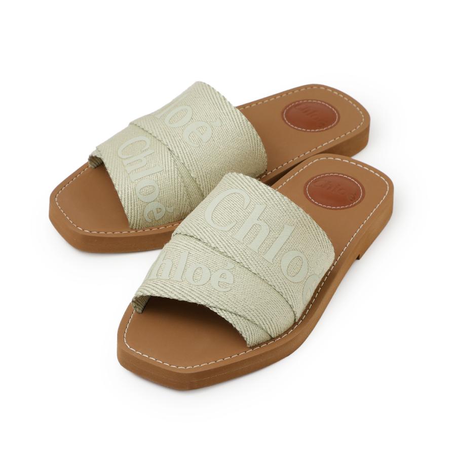 Chloe サンダル　WOODY キャンバスフラットミュール クロエ　サイズ36 Chloe（クロエ） フラットミュール WOODY レディース chc22u188z3-34h