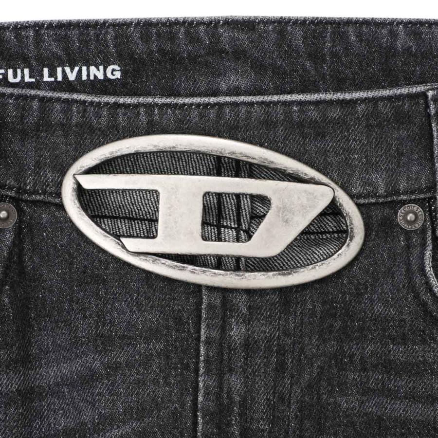 23AW ディーゼル DIESEL メタル Dロゴ 短丈 クロップドデニムトップ