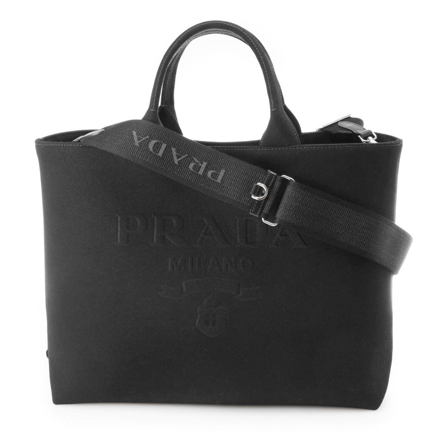 PRADA / 2WAY/DRILL/トートバッグ/キャンバス/BLK/1BG395 PRADA（プラダ） トートバッグ 2WAY DRILL ショッピングバッグ