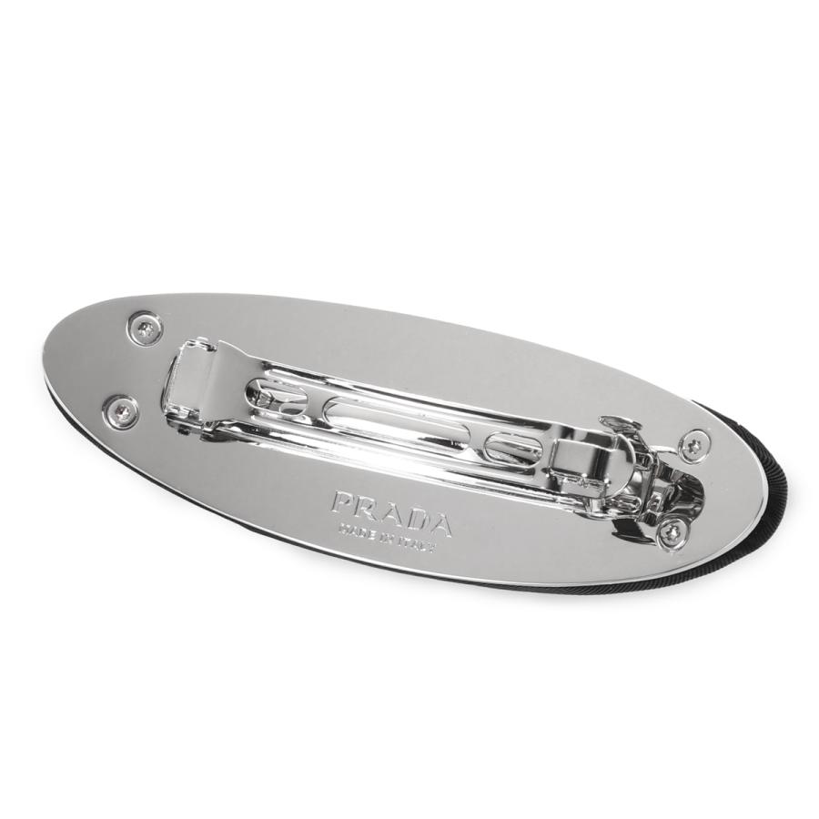 PRADA プラダ バレッタ ヘアクリップ ブルーグレー シルバー 箱付き PRADA（プラダ） バレッタ RE-NYLON HAIR CLIP ヘアクリップ ブラック