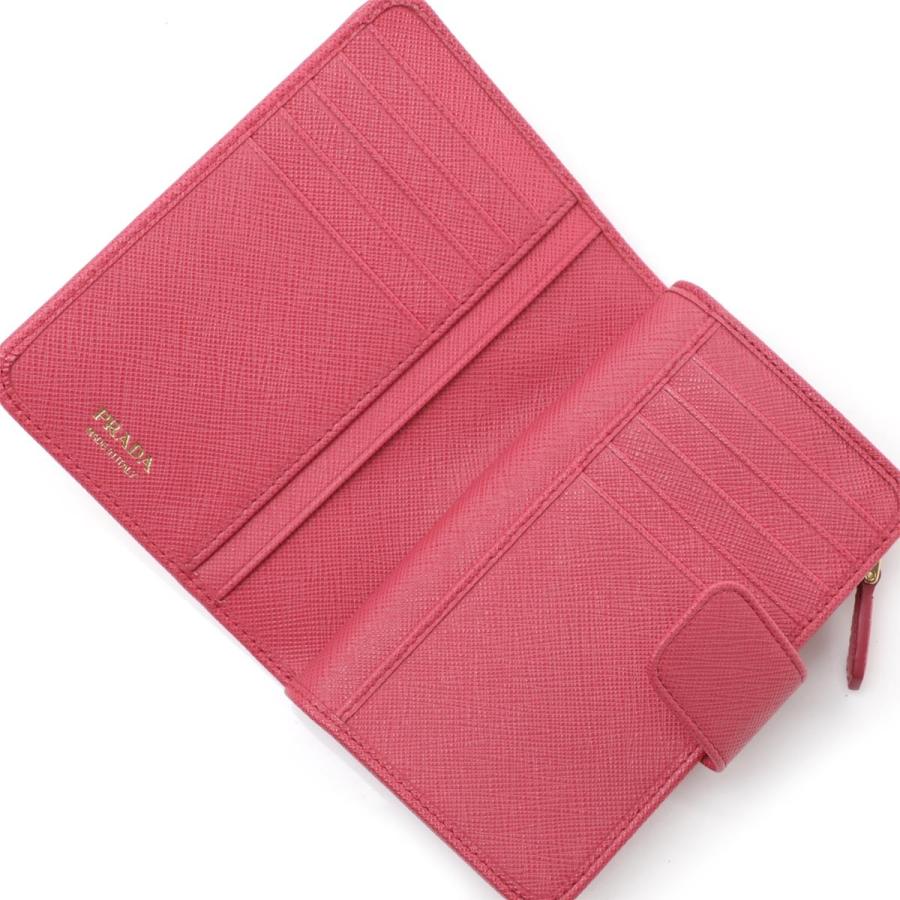 PRADA プラダ 2つ折り財布 小銭入れ付き SAFFIANO METAL ピンク PRADA プラダ 2つ折り財布 小銭入れ付き SAFFIANO METAL ピンク