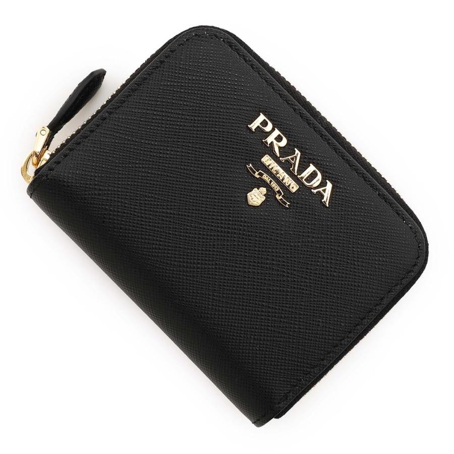 PRADA（プラダ） コインケース SAFFIANO METAL ブラック レディース