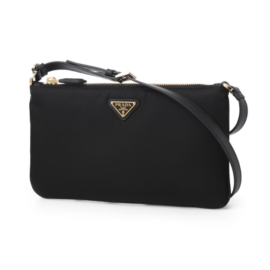 プラダ Re-Nylon ポーチ ブラック 中古・古着通販】PRADA (プラダ) Re-Nylon ポーチ ブラック