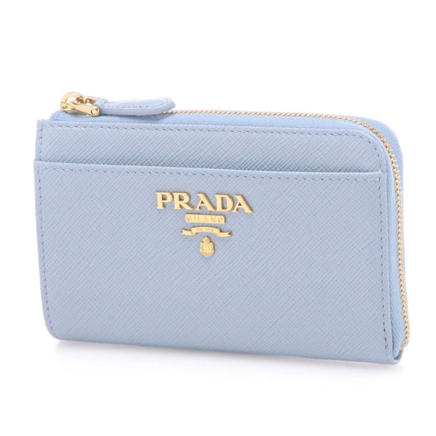 PRADA キーケース水色、未使用 プラダ PRADA キーケース SAFFIANO METAL ブルー レディース 1pp122