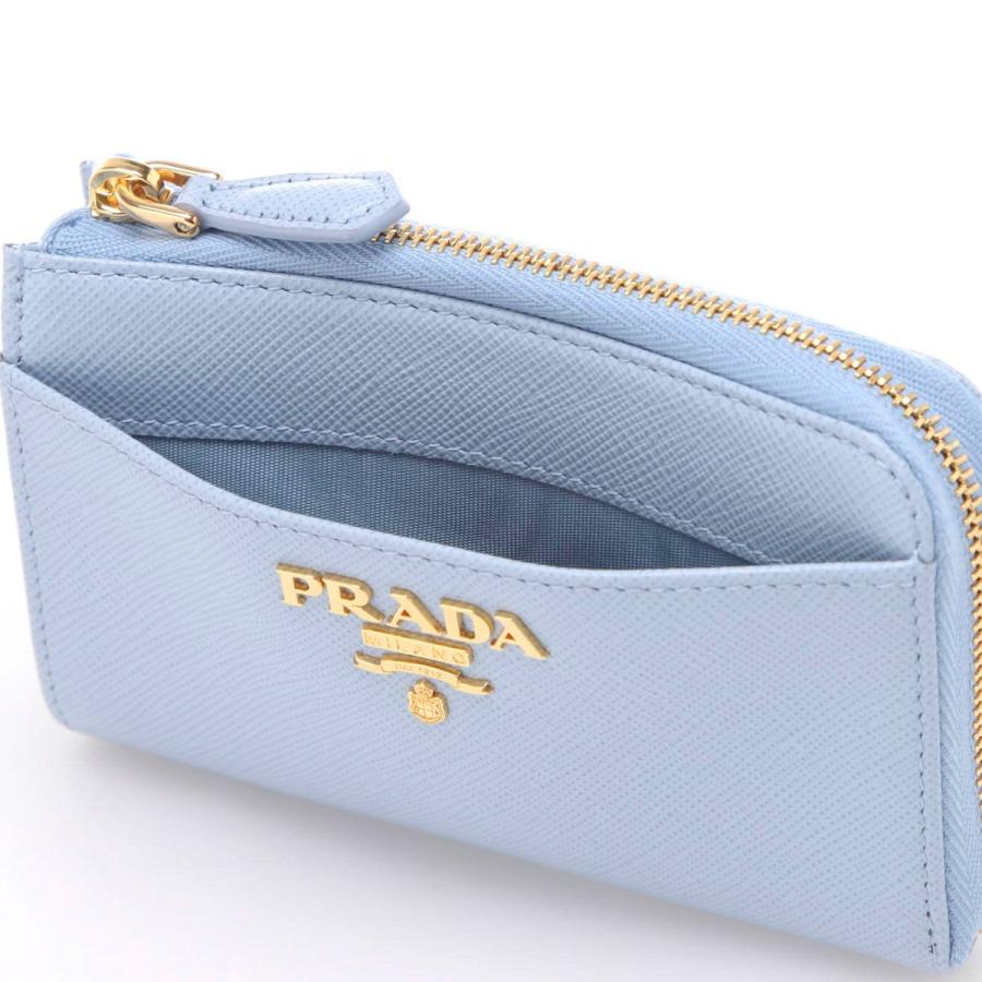 プラダ PRADA キーケース SAFFIANO METAL ブルー レディース 1pp122