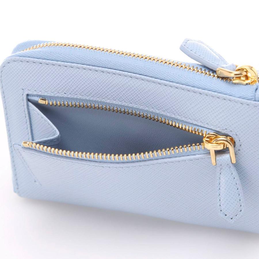プラダ PRADA キーケース SAFFIANO METAL ブルー レディース 1pp122