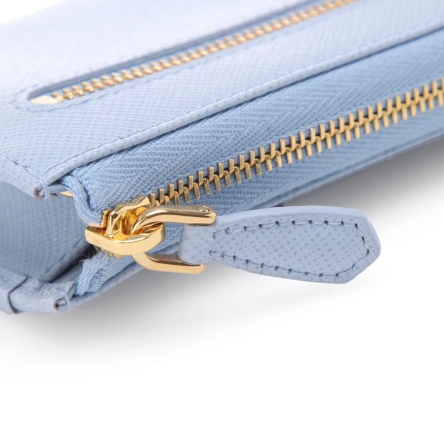 プラダ PRADA キーケース SAFFIANO METAL ブルー レディース 1pp122