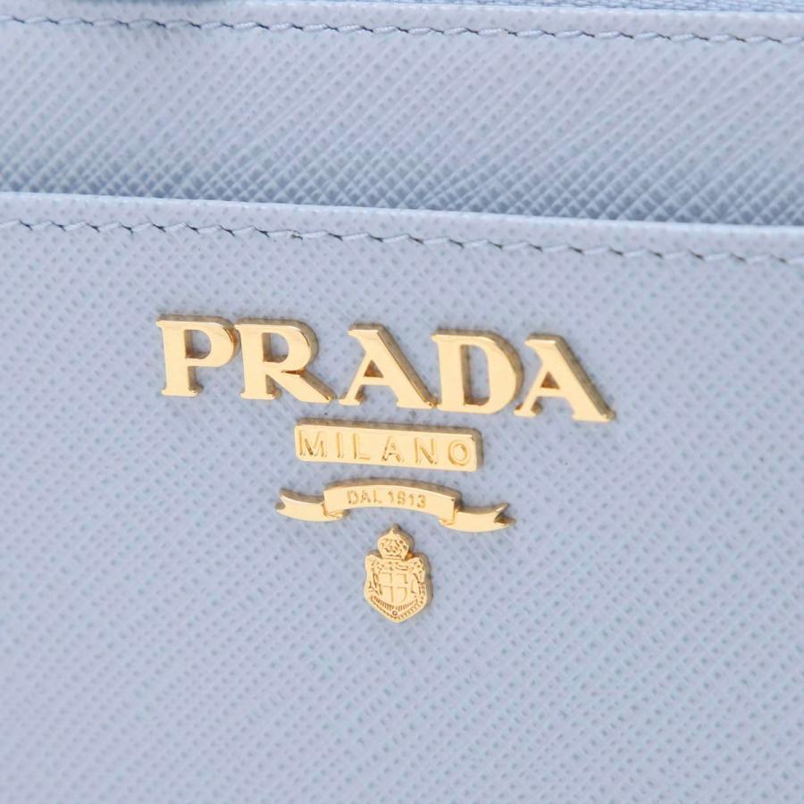 プラダ PRADA キーケース SAFFIANO METAL ブルー レディース 1pp122