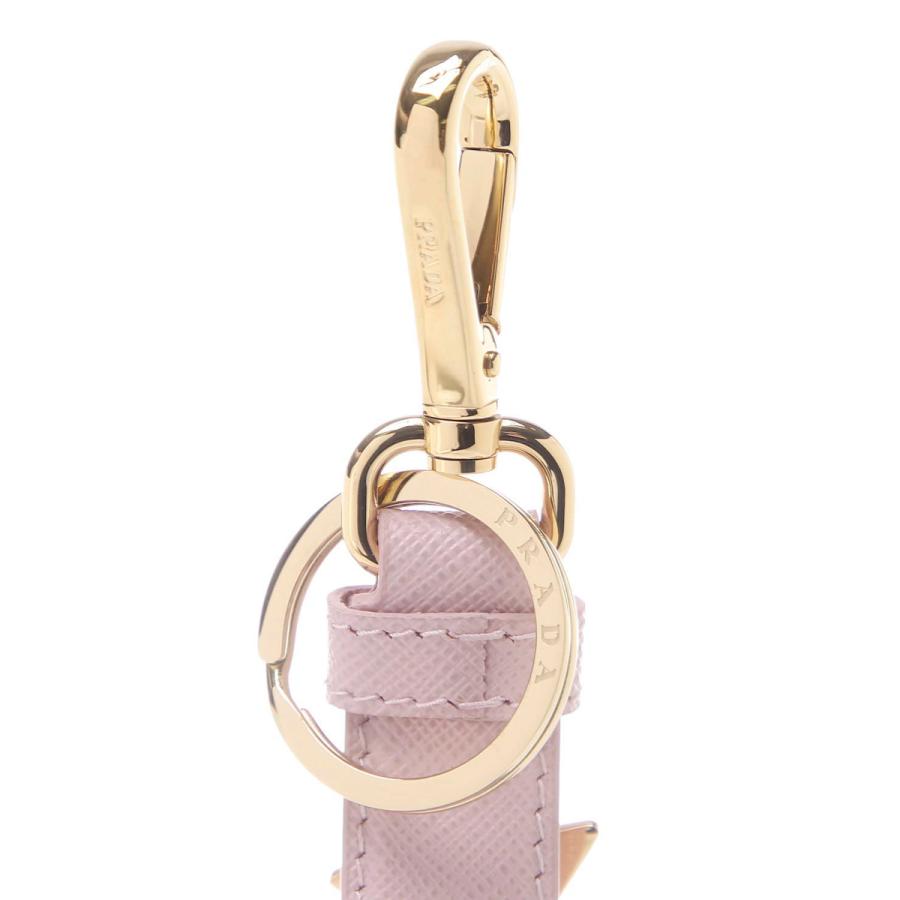 プラダ PRADA キーリング SAFFIANO ピンク レディース 1pp142