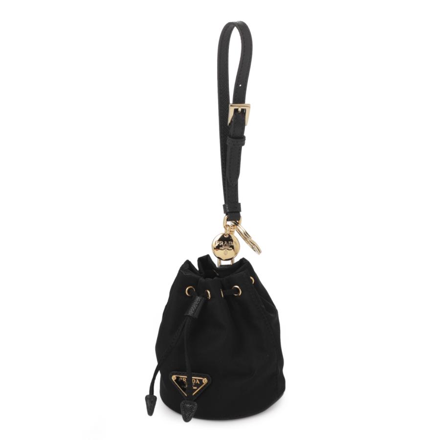 PRADA / プラダ ミニバッグ ハンドバッグ アクセサリーポーチ アクセサリー ポーチ ミニ ハンドバッグ ナイロン ロゴ ブラック