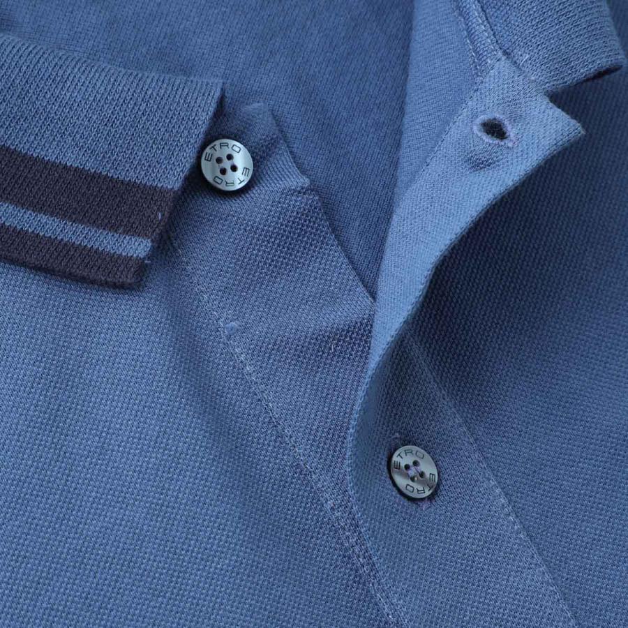 ETRO エトロ 長袖 ポロシャツ ブルー メンズ 1y529-9292-202