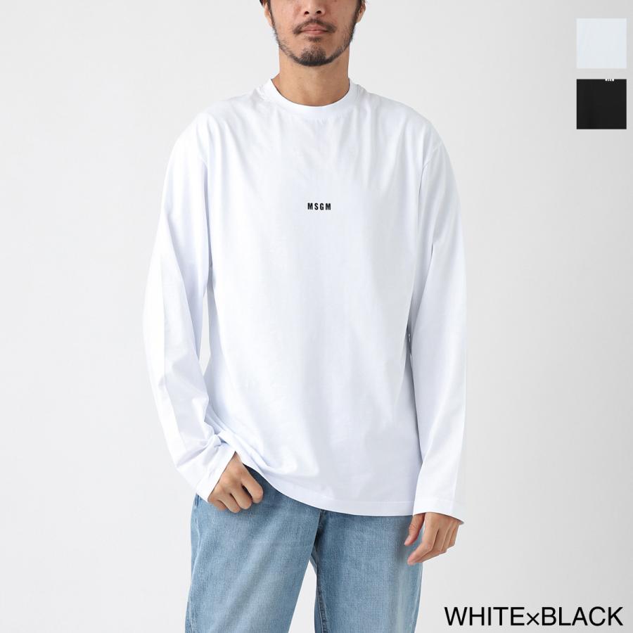 MSGM エムエスジーエム クルーネック 長袖Tシャツ メンズ 2000mm501 