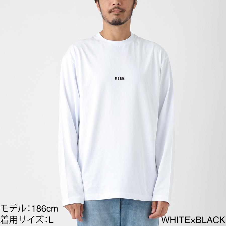 エムエスジーエム MSGM クルーネック 長袖Tシャツ メンズ 2000mm501 