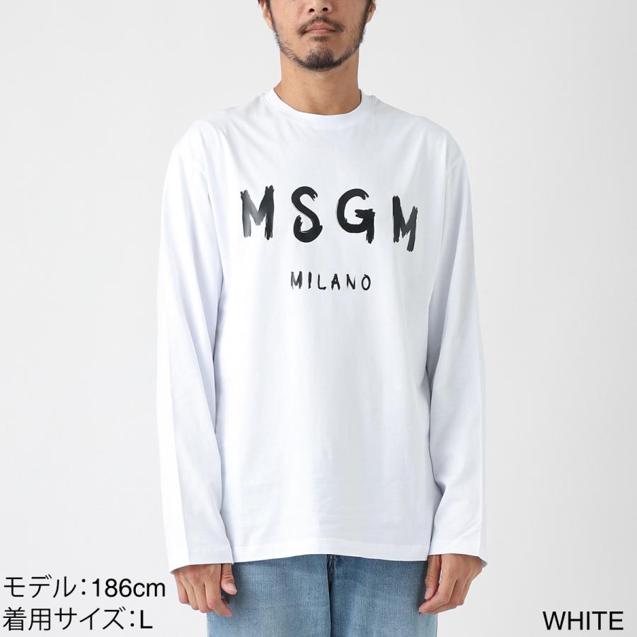 MSGM エムエスジーエム クルーネック 長袖Tシャツ メンズ