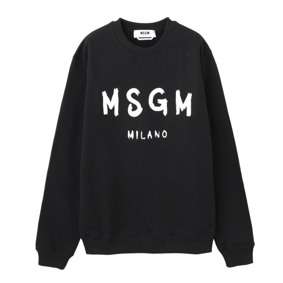 エムエスジーエム MSGM クルーネックスウェット ブラック メンズ 2000mm513-200001-99 :2000mm513