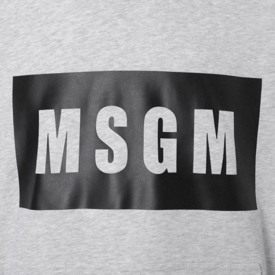 MSGM エムエスジーエム パーカ フーディ グレー メンズ