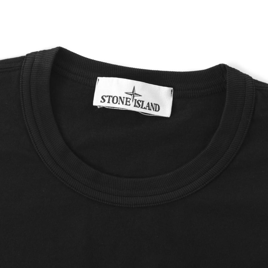 ストーンアイランド STONE ISLAND クルーネックTシャツ 2100004 COMBED ORGANIC COTTON JERSEY ブラック メンズの画像