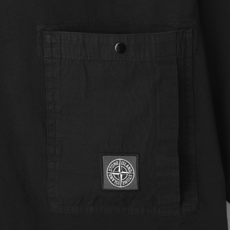 ストーンアイランド STONE ISLAND クルーネックTシャツ 2100004 COMBED ORGANIC COTTON JERSEY ブラック メンズの画像