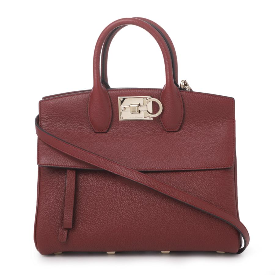 FERRAGAMO フェラガモ ハンドバッグ 2WAY STUDIO レッド