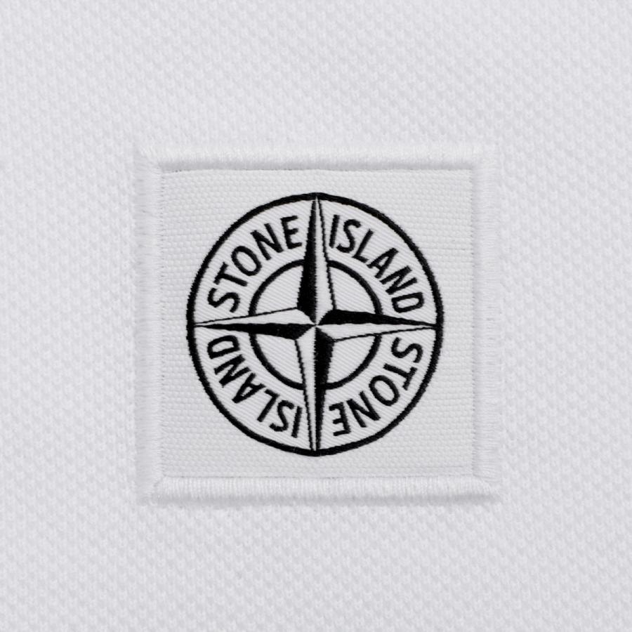 【QR確認正規品】ストーンアイランド ワッペンロゴ 半袖ポロシャツ L ネイビー ストーンアイランド ポロシャツ ロゴワッペン メンズ SIZE L