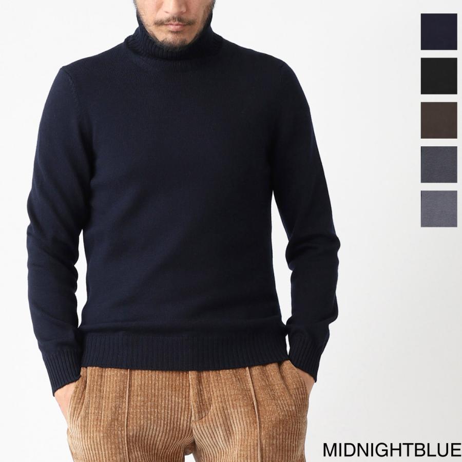 美品 GRANSASSO 12G ハイゲージ タートルネックニット ブルー 近年 美品 GRANSASSO 12G ハイゲージ タートルネックニット ブルー 近年