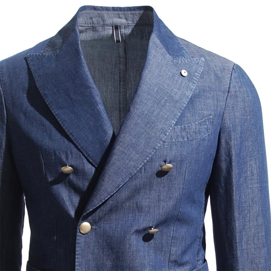 エルビーエム1911 Lbm1911 リネン混 ダブルジャケット Double Jacket ブルー メンズ 2831 95881 1 2831 95881 モダンブルーyahoo 店 通販 Yahoo ショッピング