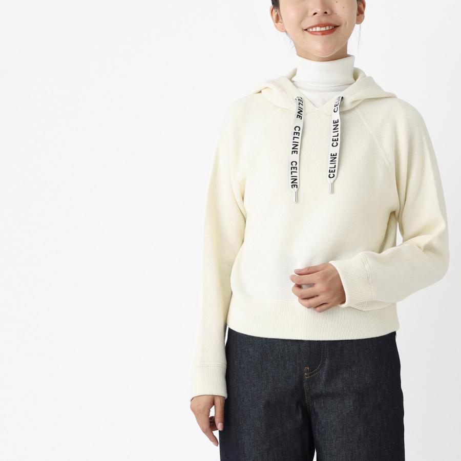 CELINE セリーヌ ニット パーカ PULL BOXY CROPPED CAPUCHE CELINE セリーヌ ニット パーカ PULL BOXY CROPPED CAPUCHE