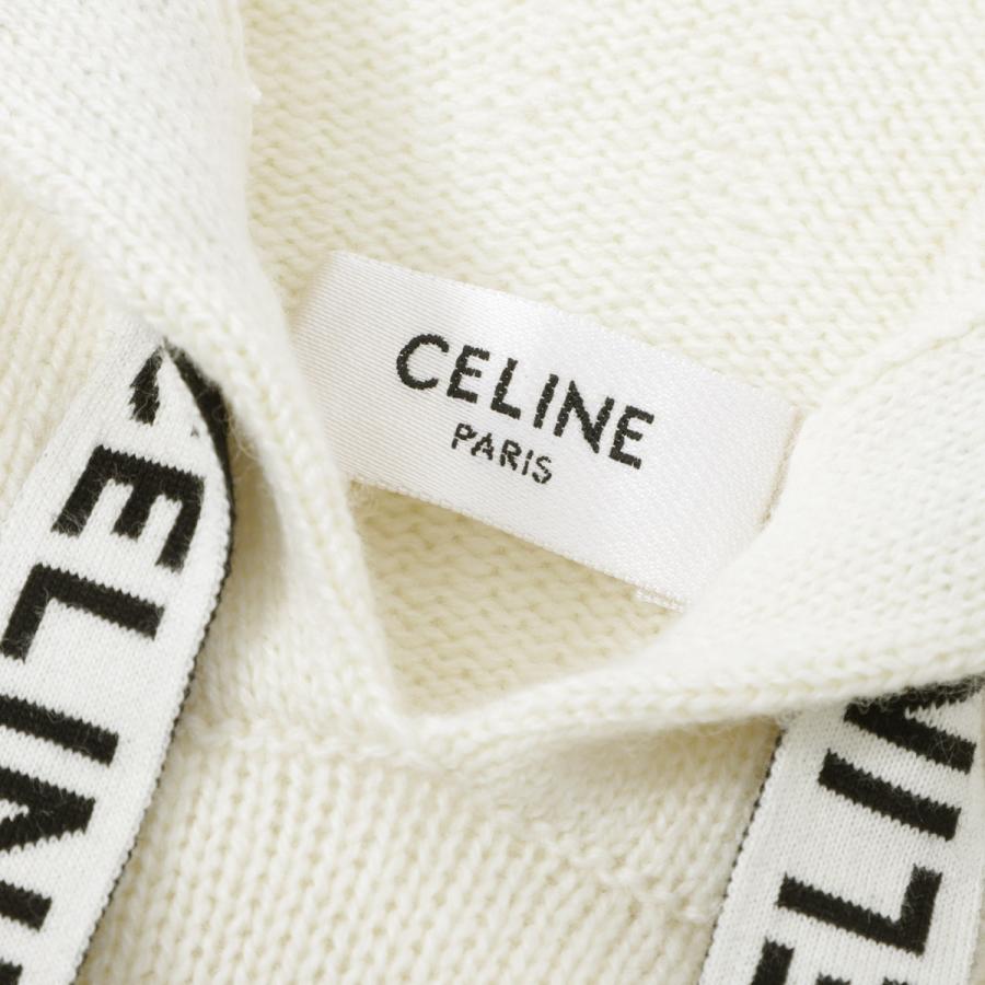 CELINE セリーヌ ニット パーカ PULL BOXY CROPPED CAPUCHE CELINE セリーヌ ニット パーカ PULL BOXY CROPPED CAPUCHE