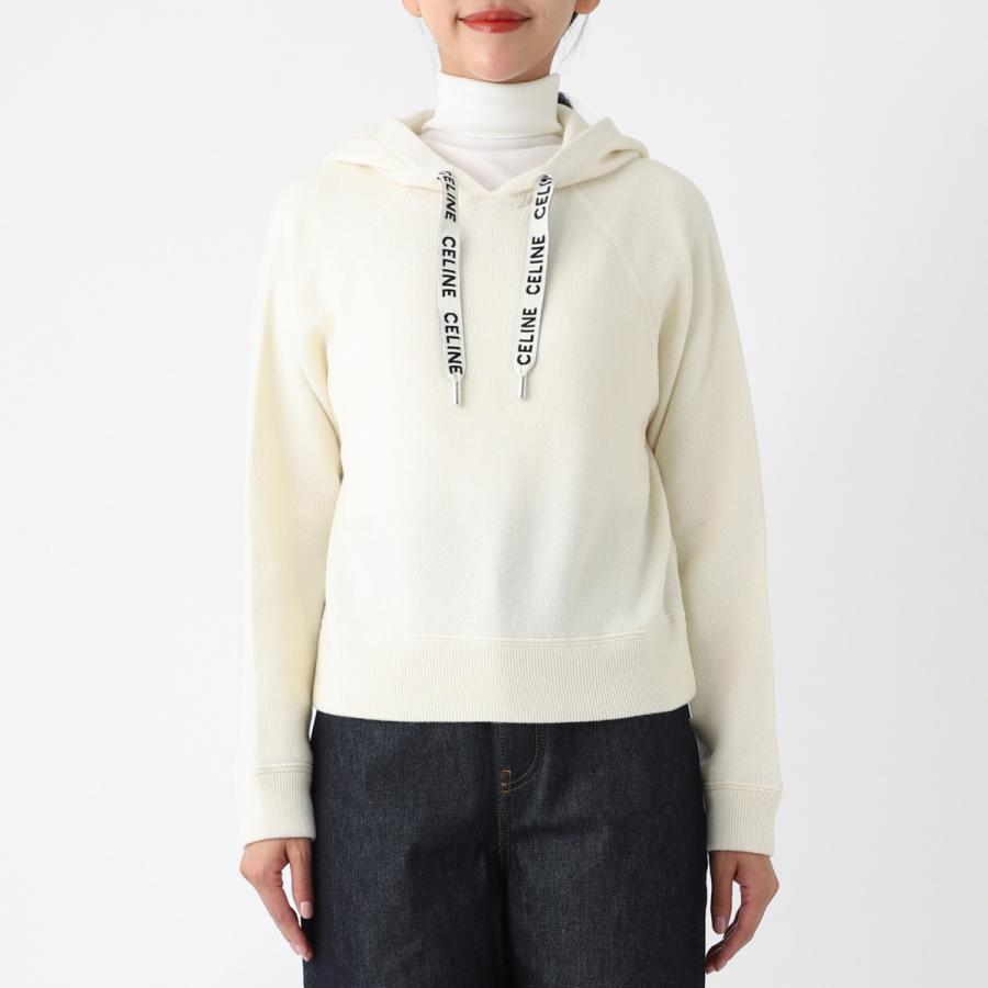 CELINE セリーヌ ニット パーカ PULL BOXY CROPPED CAPUCHE CELINE セリーヌ ニット パーカ PULL BOXY CROPPED CAPUCHE