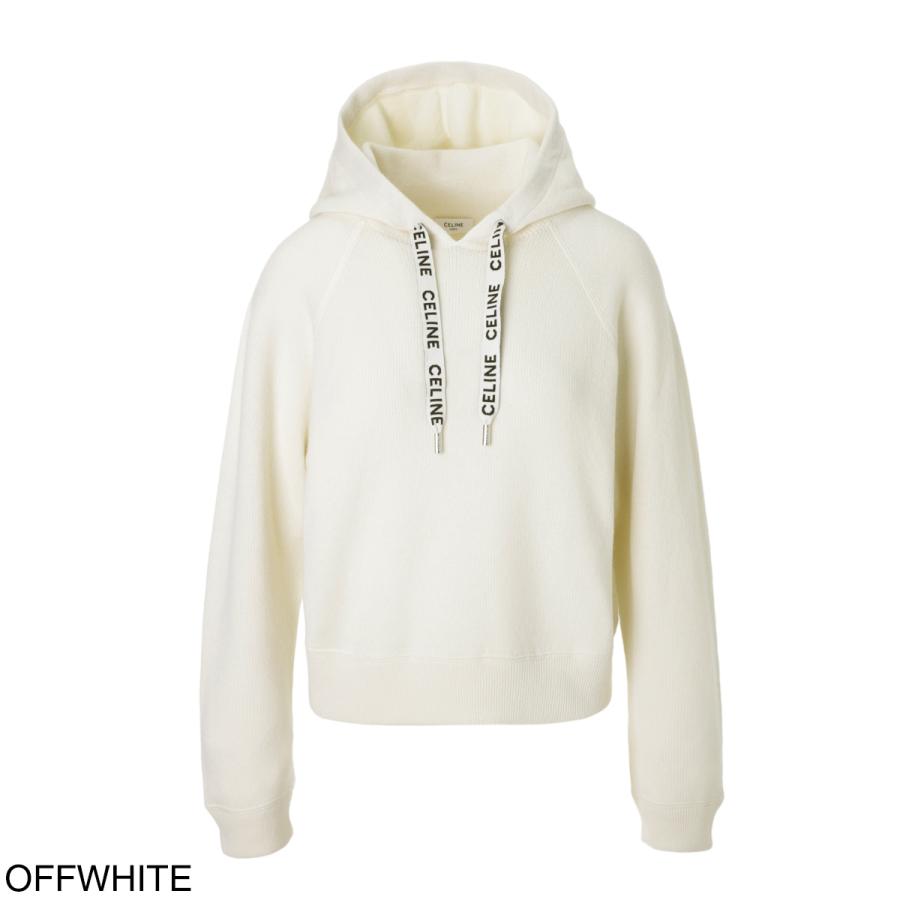 CELINE セリーヌ ニット パーカ PULL BOXY CROPPED CAPUCHE CELINE セリーヌ ニット パーカ PULL BOXY CROPPED CAPUCHE