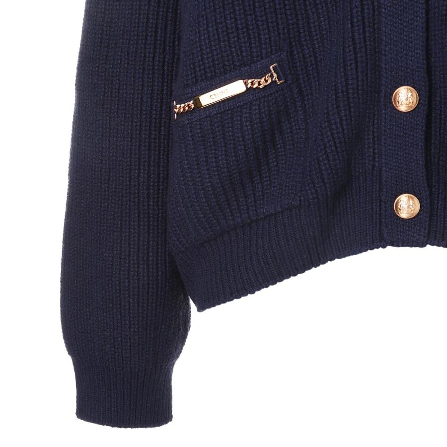 CELINE（セリーヌ） カーディガン ラグランスリーブ ブルー レディース