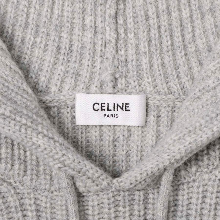 CELINE（セリーヌ） ニットパーカ フーディ グレー メンズ 2a85w-423p
