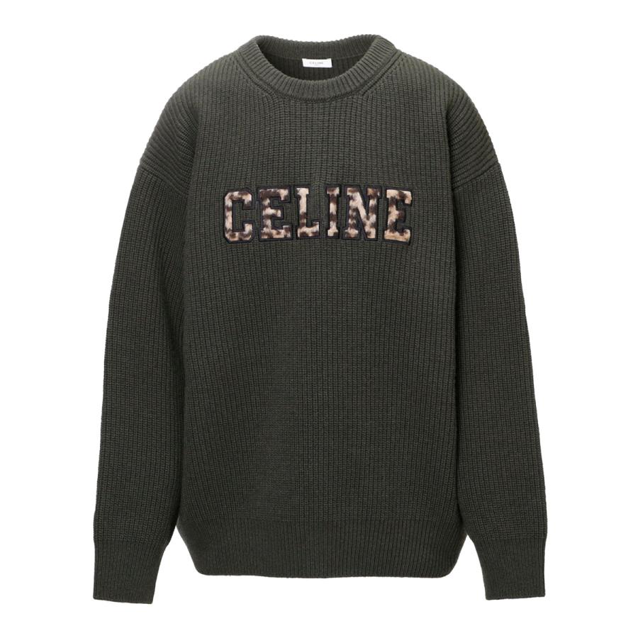 CELINE（セリーヌ） クルーネック ニット グリーン メンズ 2ab97-650s