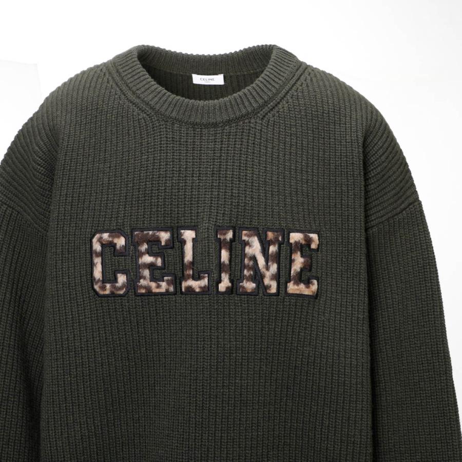 CELINE / ニット・セーター(厚手)/S/ウール/GRN/2AB97650S CELINE（セリーヌ） クルーネック ニット グリーン メンズ 2ab97-650s
