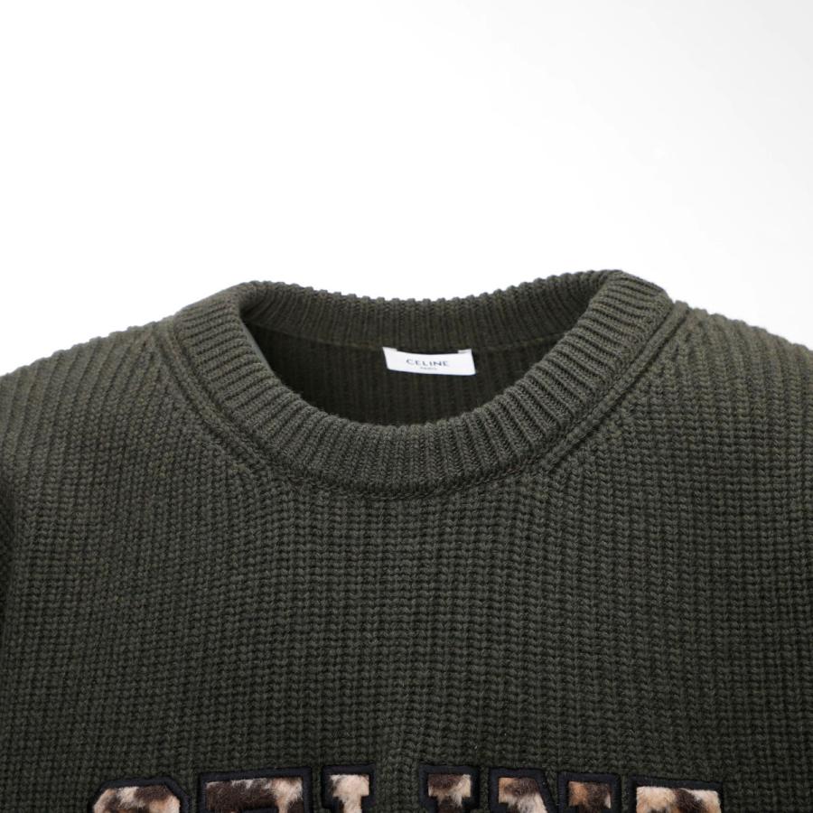 CELINE / ニット・セーター(厚手)/S/ウール/GRN/2AB97650S CELINE（セリーヌ） クルーネック ニット グリーン メンズ 2ab97-650s