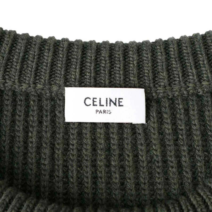 CELINE（セリーヌ） クルーネック ニット グリーン メンズ 2ab97-650s