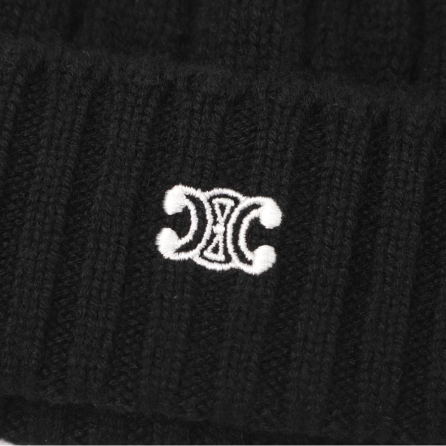 CELINE セリーヌ ニットキャップ ビーニー ブラック レディース