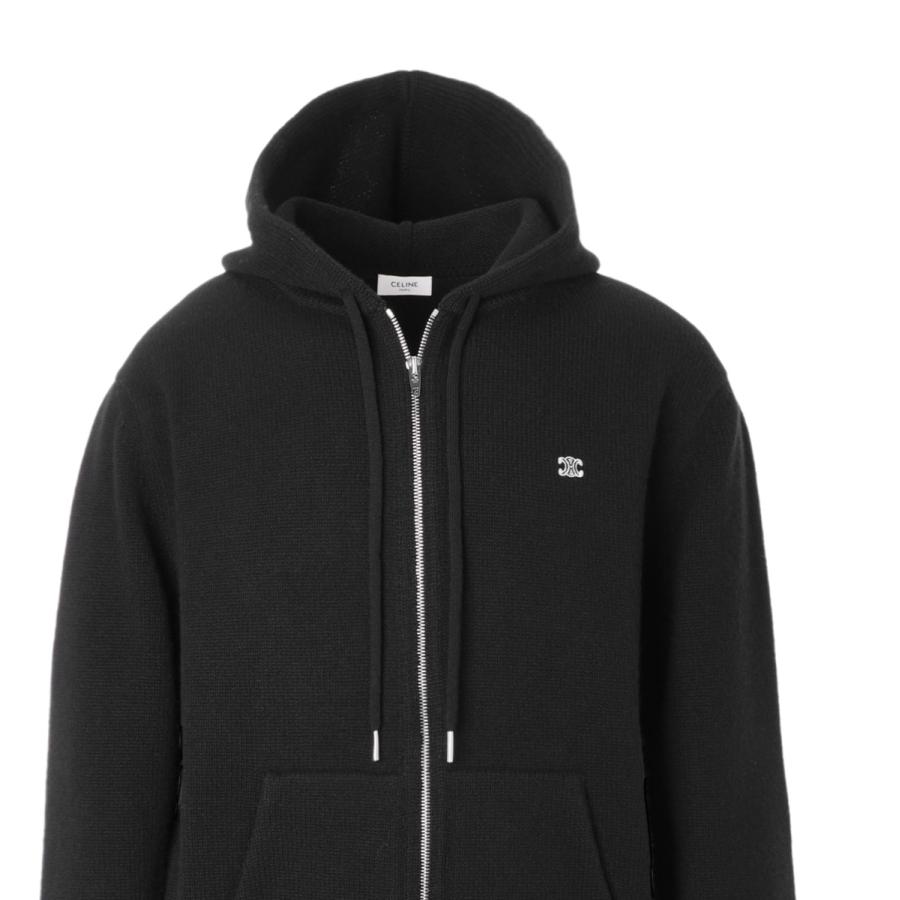 CELINE セリーヌ ジップアップ ニット ブラック メンズ 2ad5o