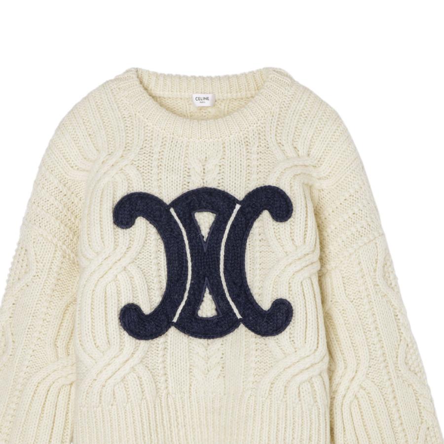CELINE セリーヌ クルーネックニット PULL COL ROND TRIOMPHE ベージュ 