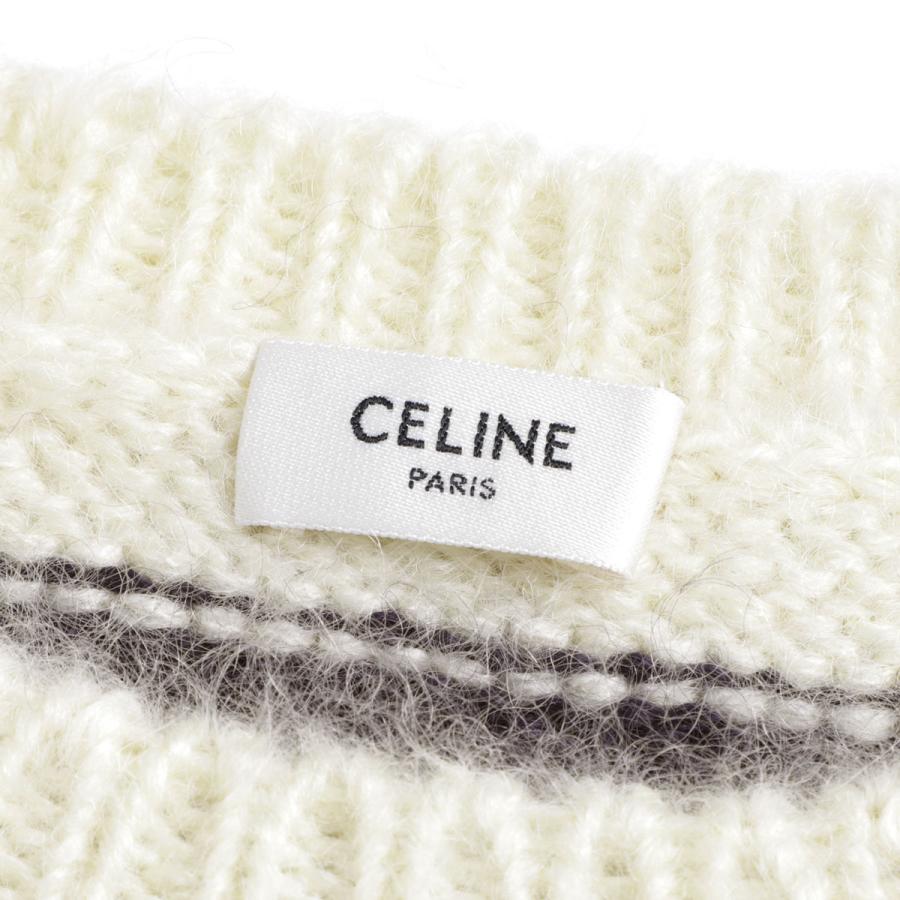 CELINE アイボリー ニット セーター CELINE セリーヌ クルーネックニット/セーター レディース