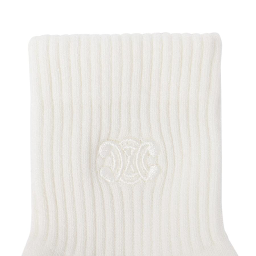 CELINE（セリーヌ） 靴下 CHAUSSETTES TRIOMPHE ソックス ホワイト