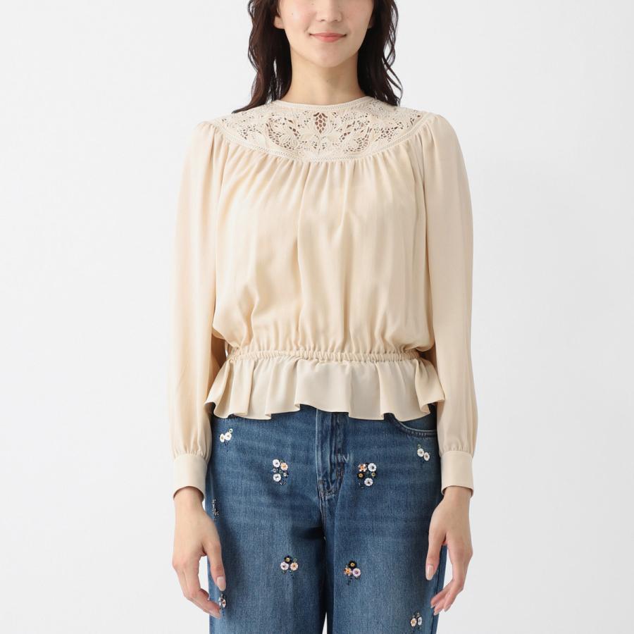 CELINE（セリーヌ） ブラウス BLOUSE ENCOLURE GUIPURE ベージュ