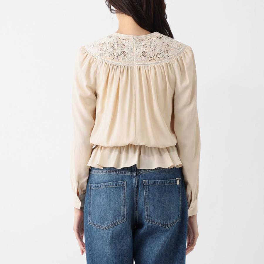 CELINE（セリーヌ） ブラウス BLOUSE ENCOLURE GUIPURE ベージュ