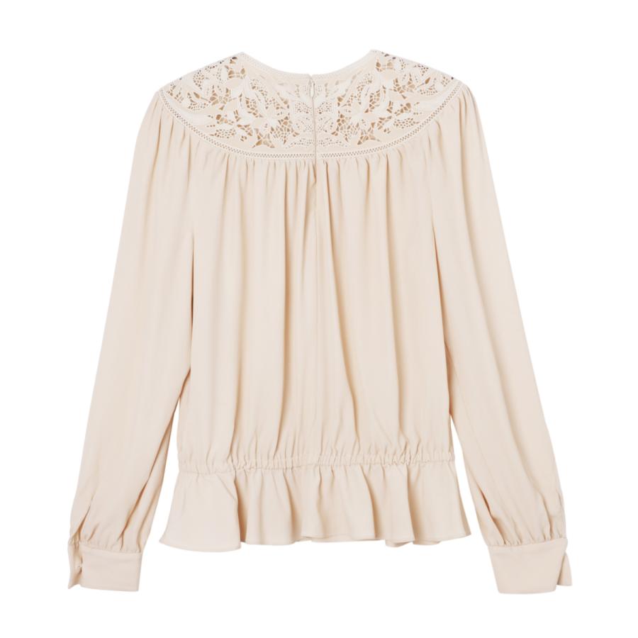 CELINE（セリーヌ） ブラウス BLOUSE ENCOLURE GUIPURE ベージュ