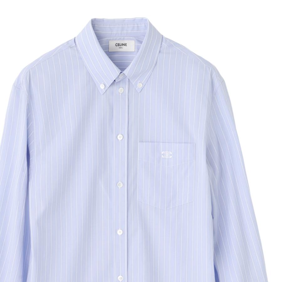 セリーヌ CELINE ボタンダウンシャツ RELAXED SHIRT リラックスシャツ ブルー レディース 2c16b-0759-07sxの画像