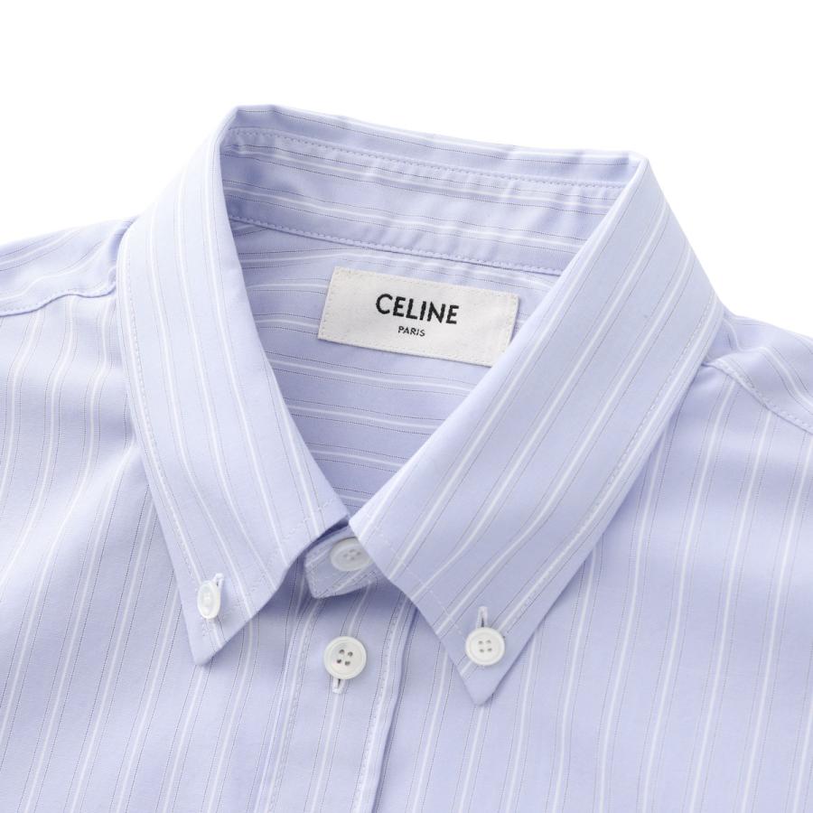 セリーヌ CELINE ボタンダウンシャツ RELAXED SHIRT リラックスシャツ ブルー レディース 2c16b-0759-07sxの画像