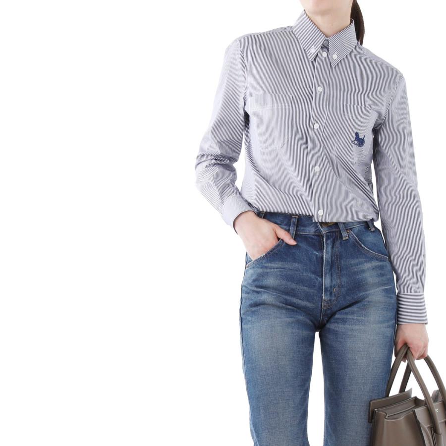 至上 セリーヌ CELINE ボーイフレンドシャツ ストライプコットン ボタンダウンシャツ 大きいサイズあり マルチカラー レディース
